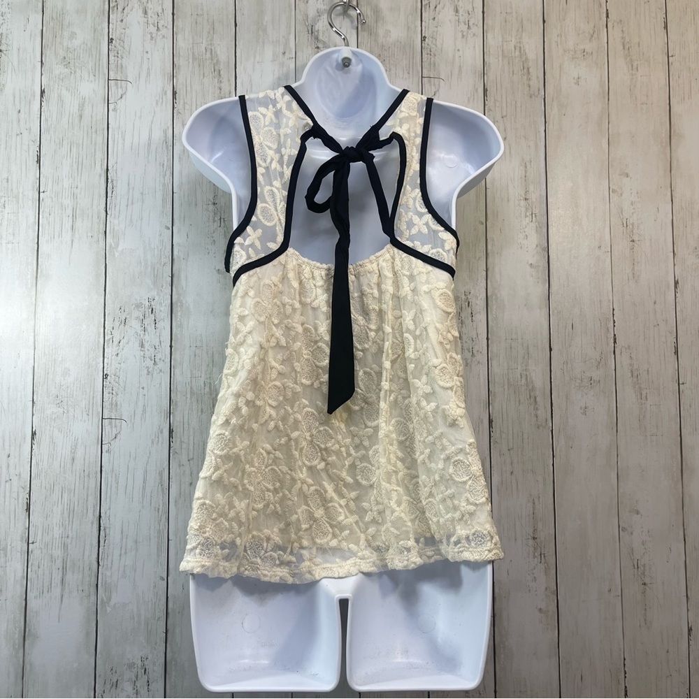 Max + Riley Lace Open Back Tie Bow Blouse Extra Large - Picture 5 of 7